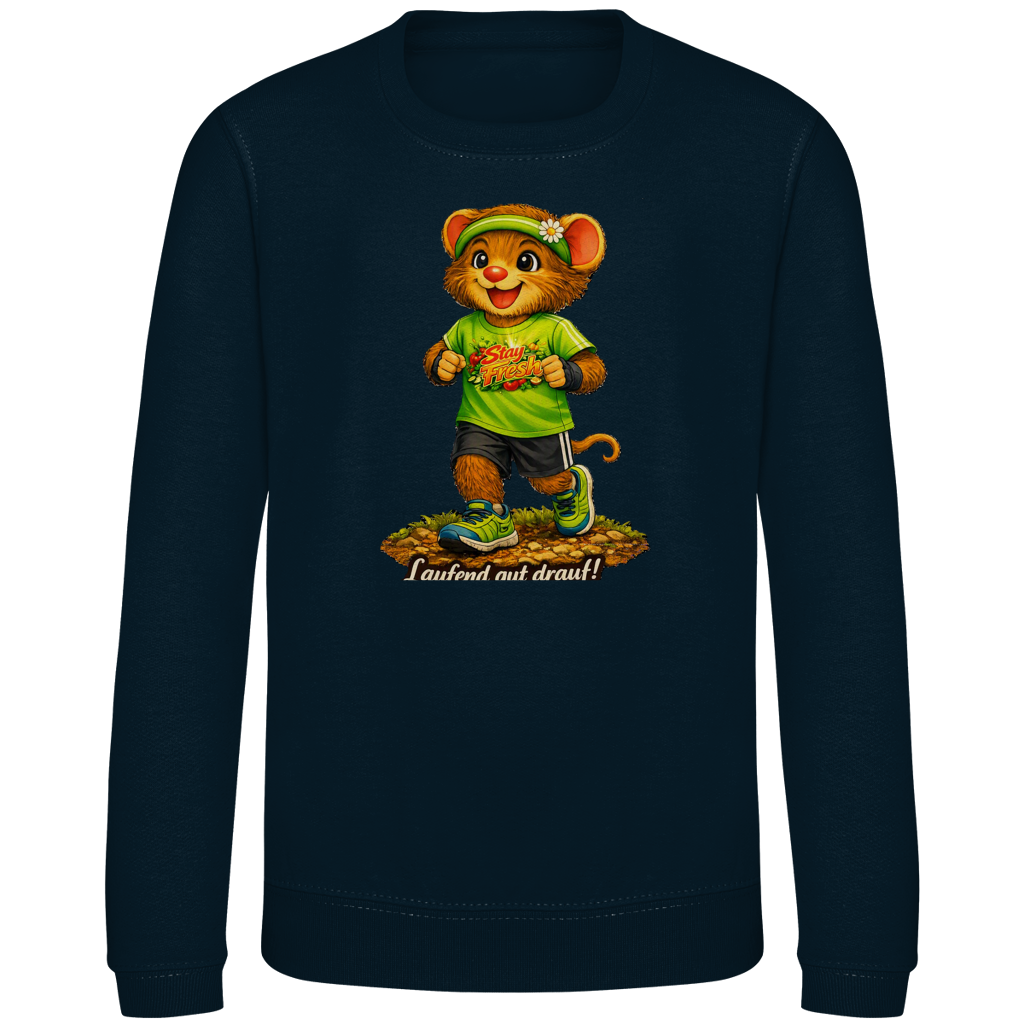 Kinder Sweatshirt Willi - Laufend gut drauf!