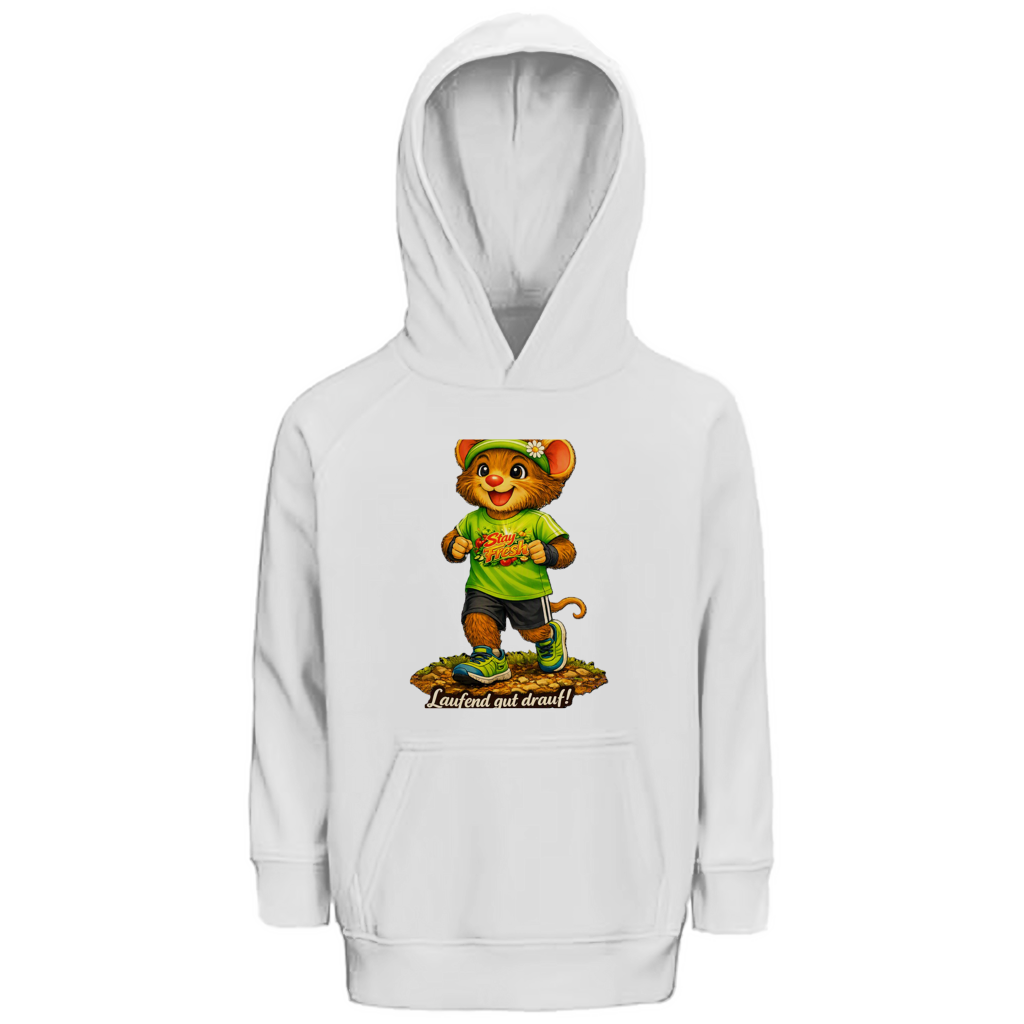 Kinder Premium Bio Hoodie Willi - Laufend gut drauf!