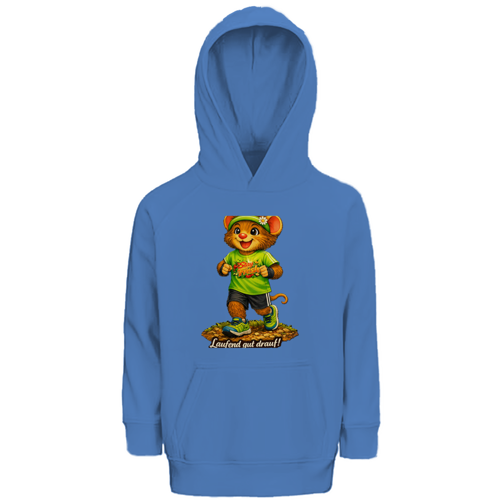 Kinder Premium Bio Hoodie Willi - Laufend gut drauf!