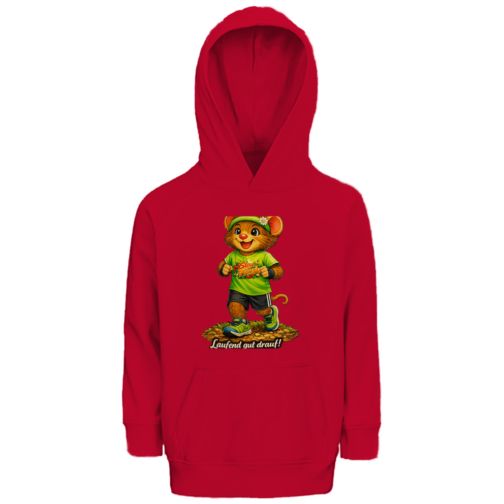 Kinder Premium Bio Hoodie Willi - Laufend gut drauf!