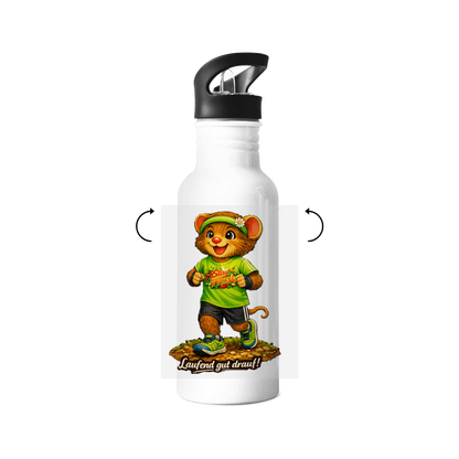 Edelstahl-Trinkflasche Willi - Laufend gut drauf!