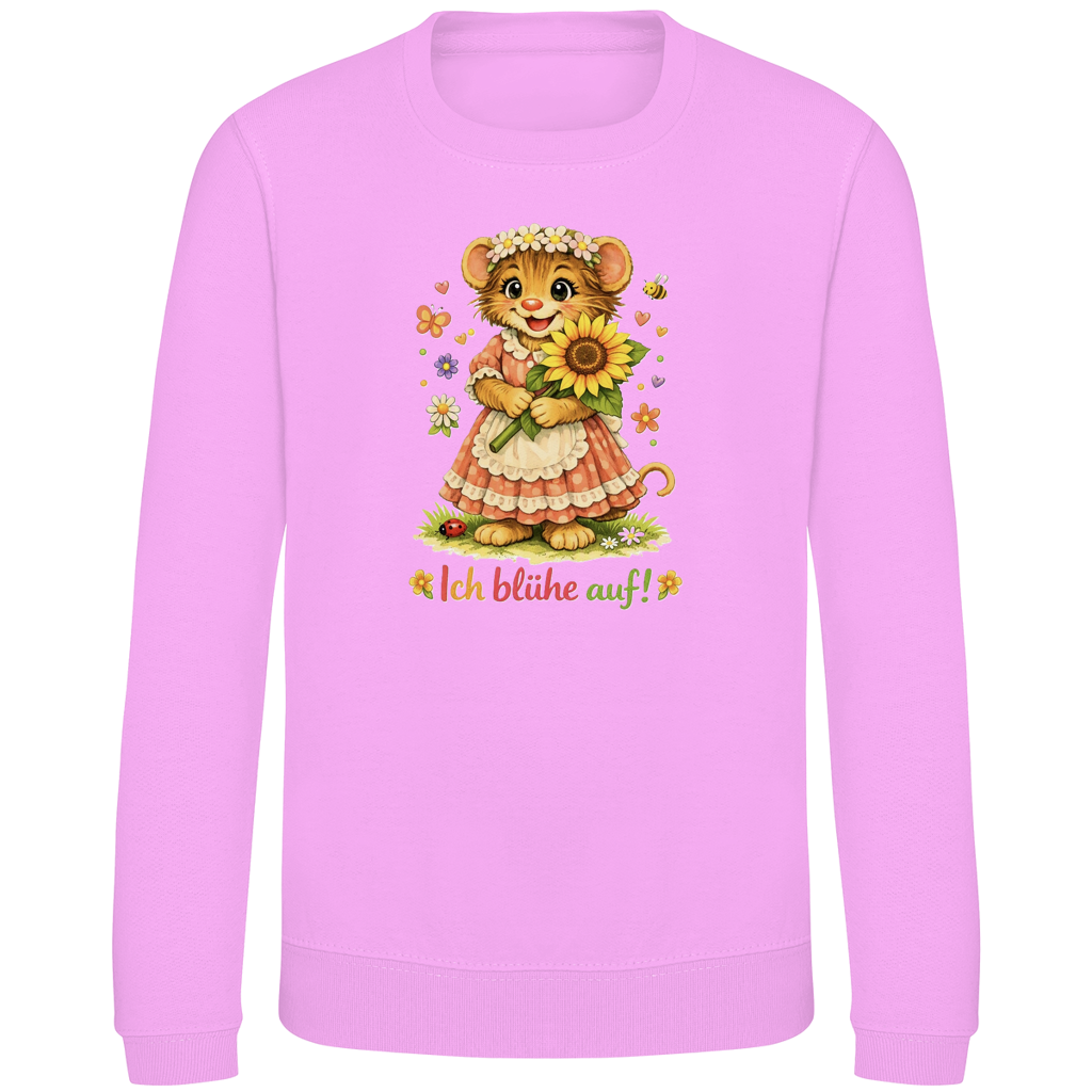 Kinder Sweatshirt Idi - Ich blühe auf