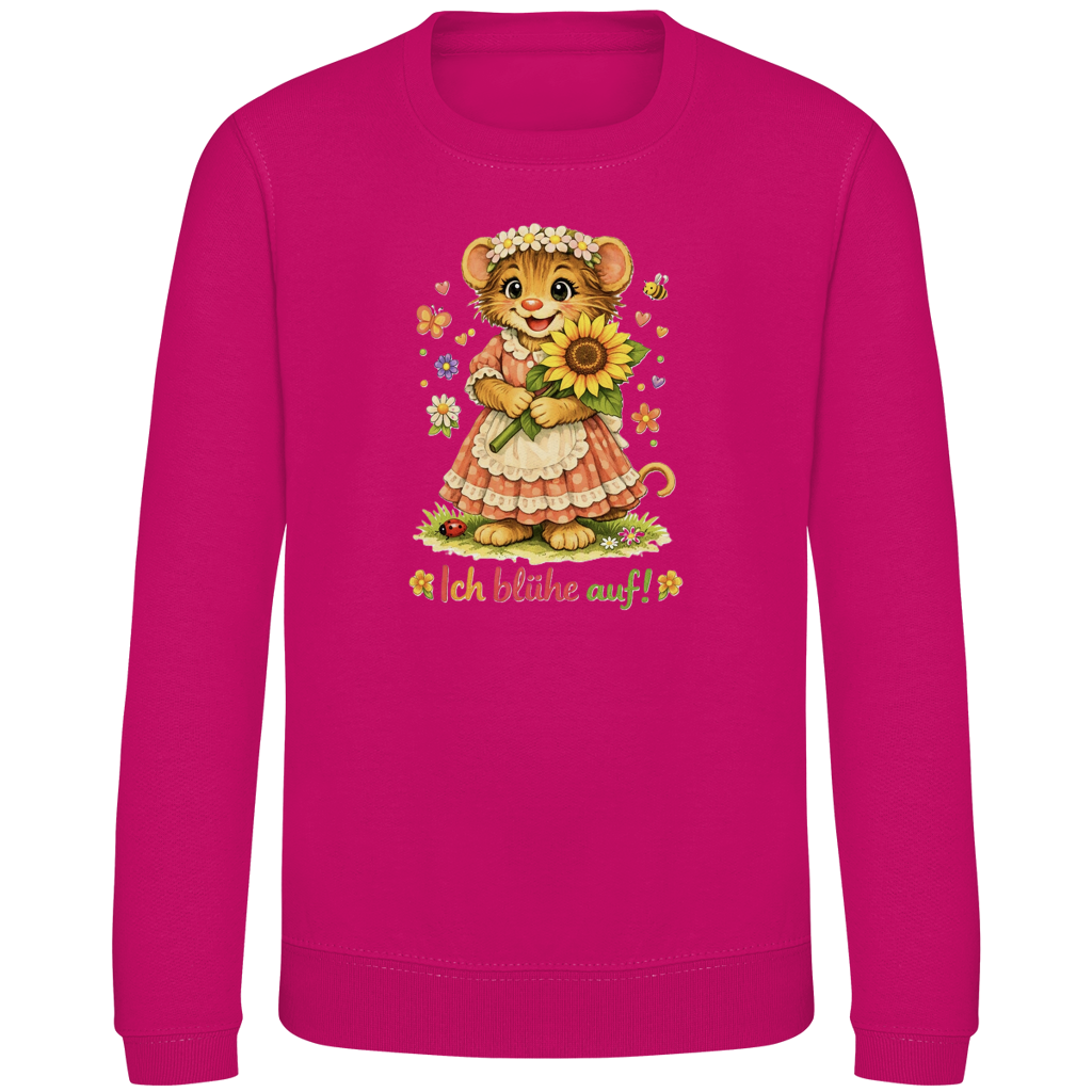Kinder Sweatshirt Idi - Ich blühe auf