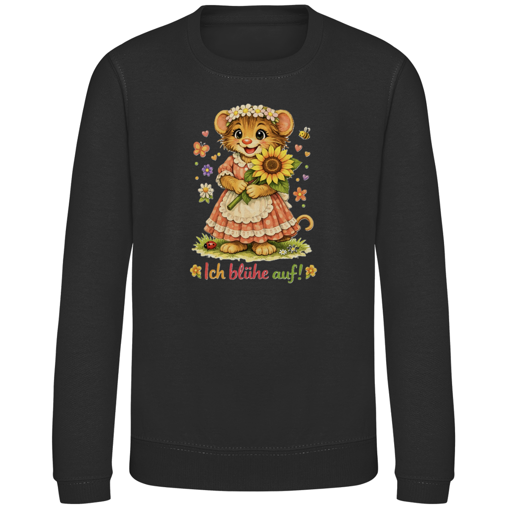 Kinder Sweatshirt Idi - Ich blühe auf