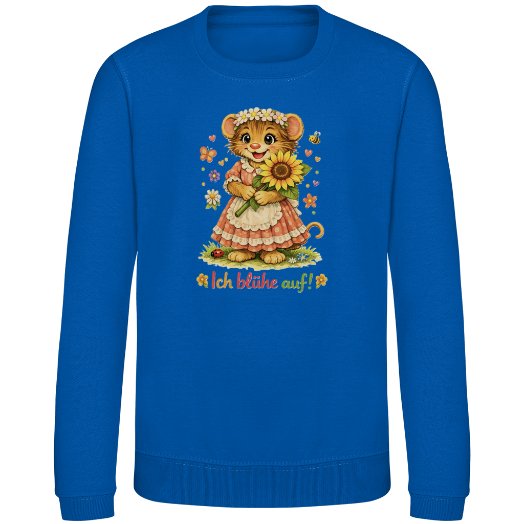 Kinder Sweatshirt Idi - Ich blühe auf