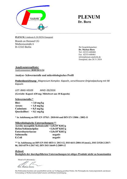 Magnesium Komplex + Vitamin B6 - 90 Kapseln