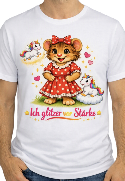 Kids Premium Bio T-Shirt Lotti - Ich glitzer vor Stärke